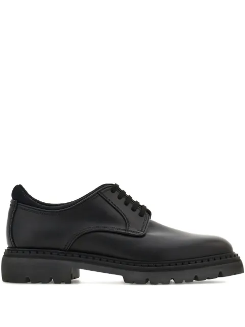 Ferragamo padded collar lug tread derby shoes