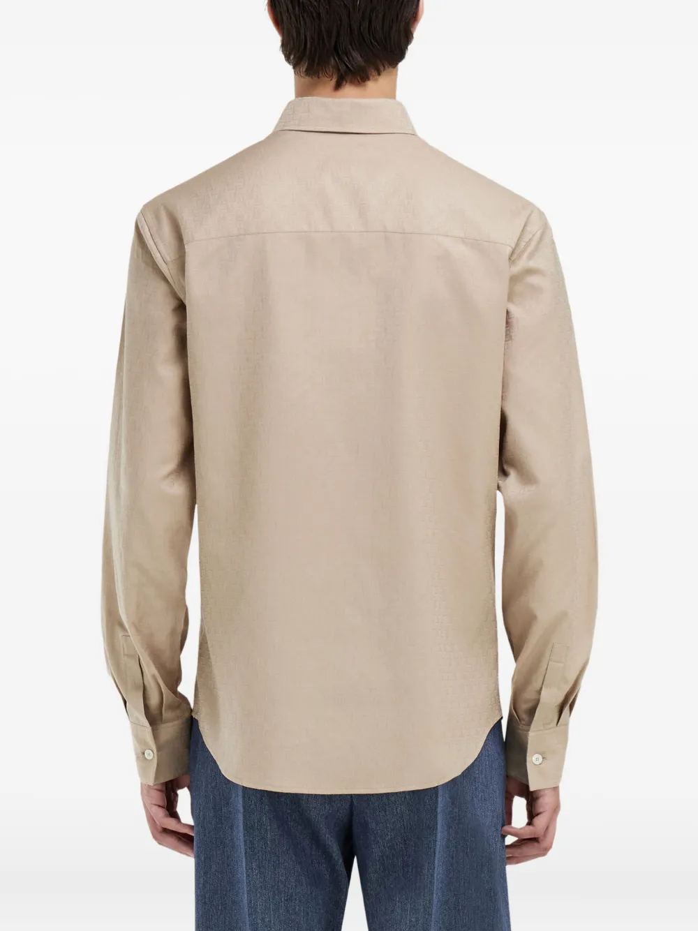 Ferragamo Shirt met monogram Beige