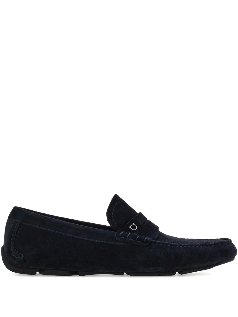 Ferragamo Gancini-plaque Loafers In Black