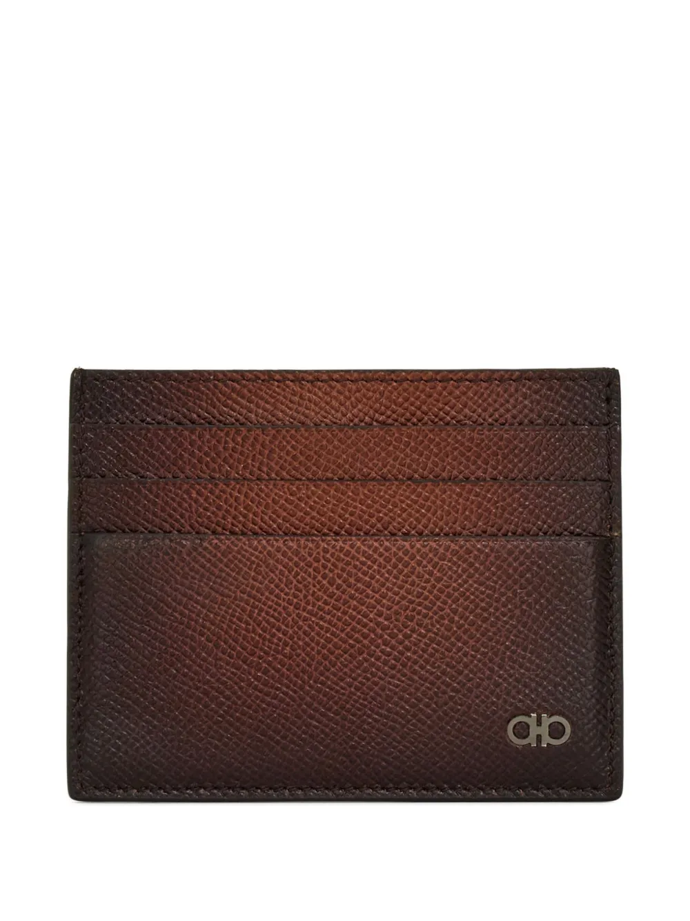 Ferragamo Gancini grained card holder | Brown | Image 1