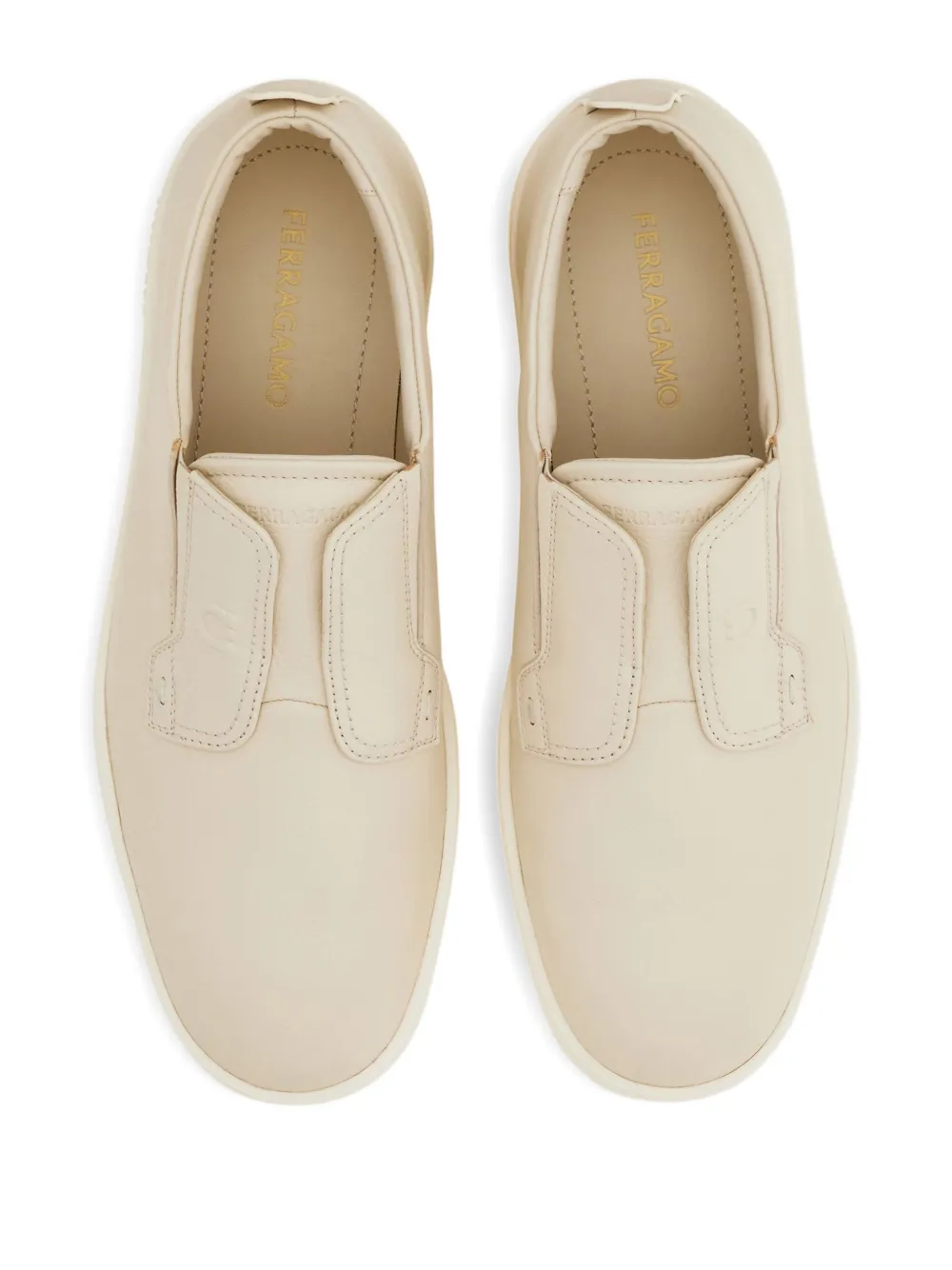 Ferragamo Leren loafers Beige
