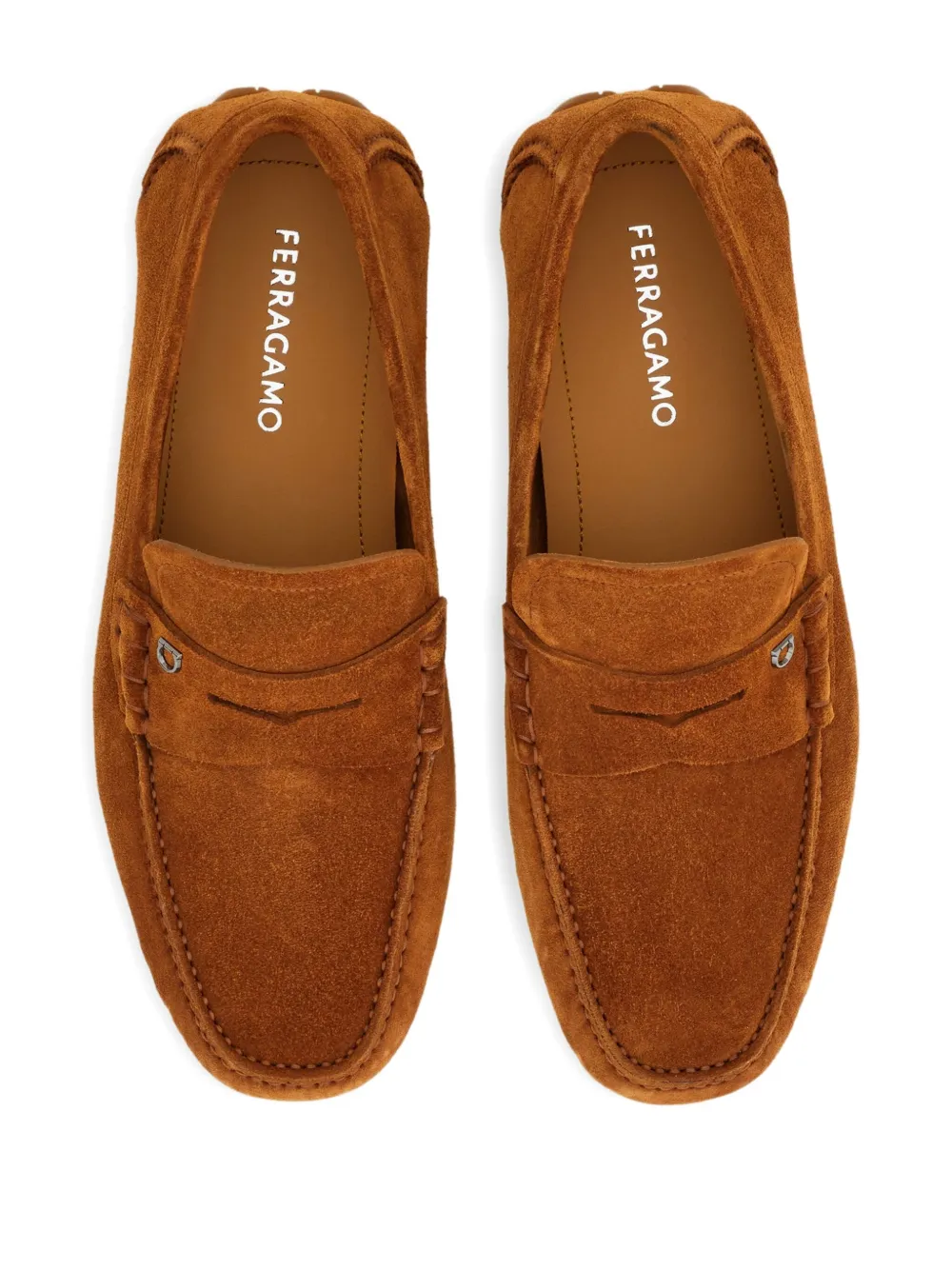 Ferragamo Gancini loafers met penny slot Bruin