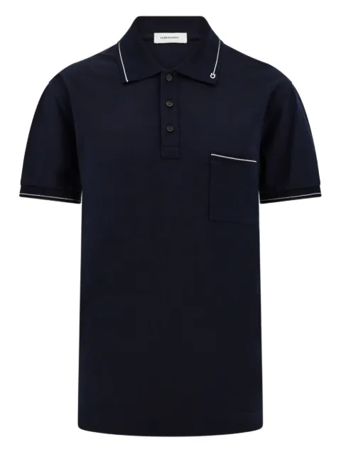 Ferragamo gancini pocket trim polo shirt