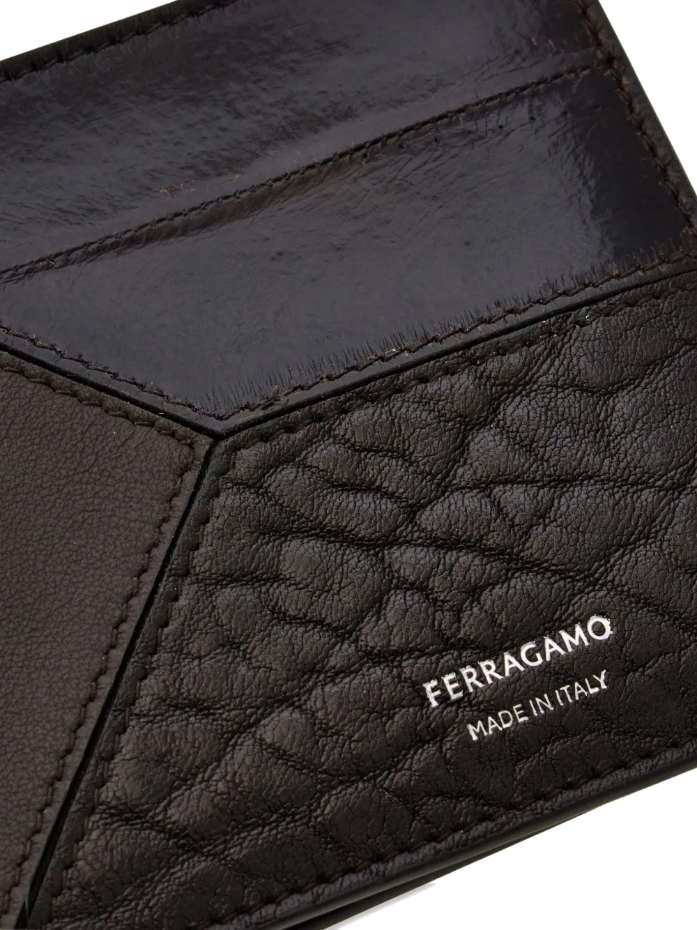 Ferragamo Portemonnee met patchwork Bruin