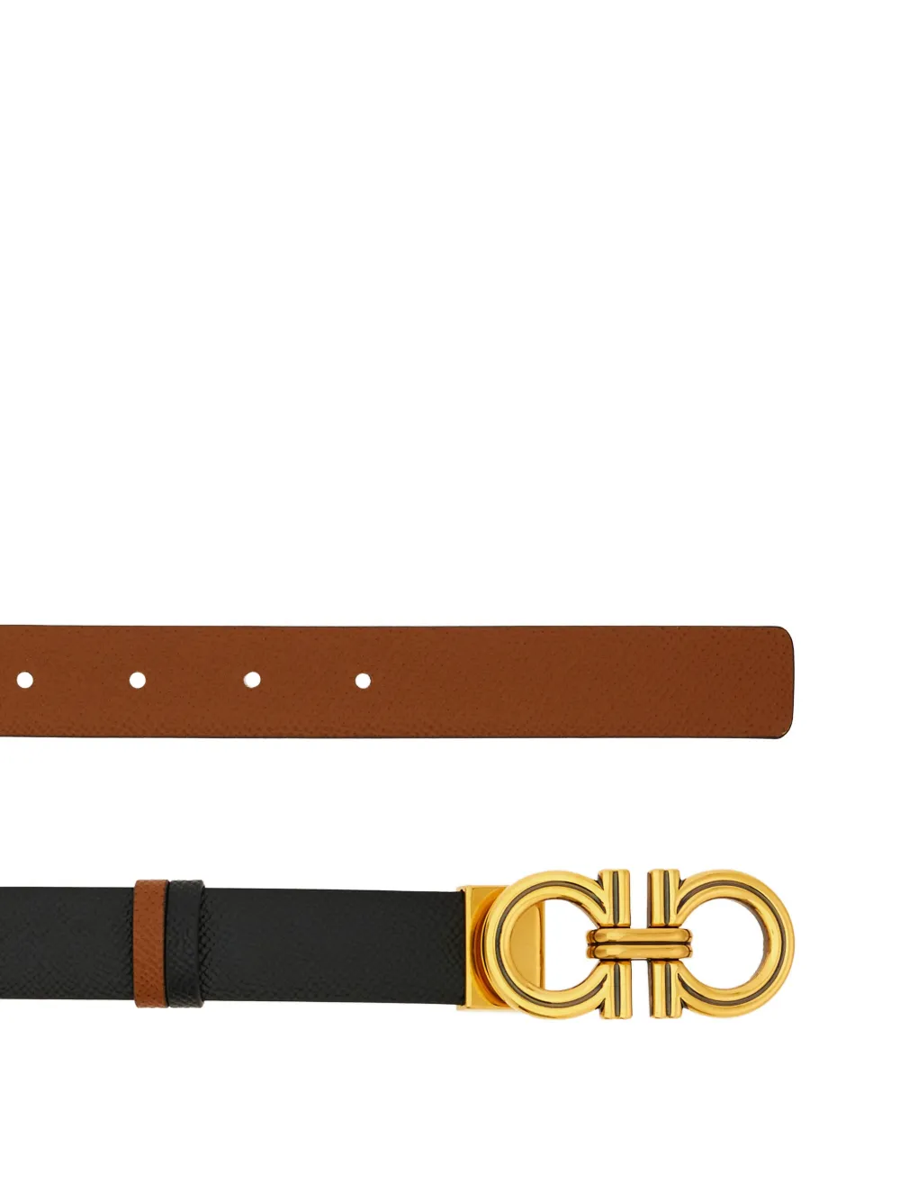  Ferragamo Reversible And Adjustable Gancini Belt - Black 