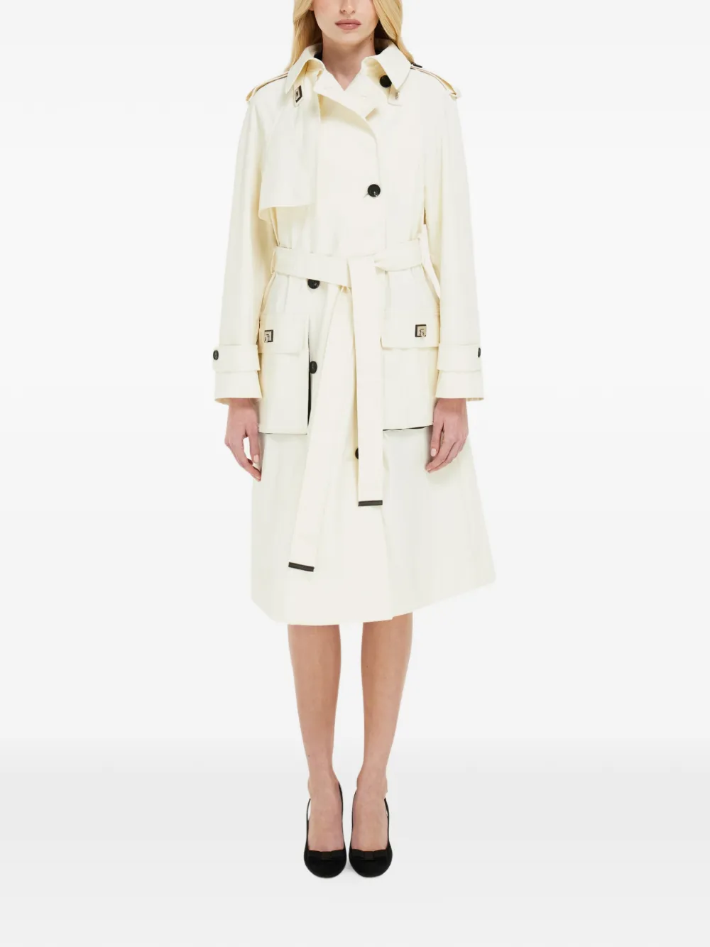  Ferragamo Gabardina Revestida - Neutro 