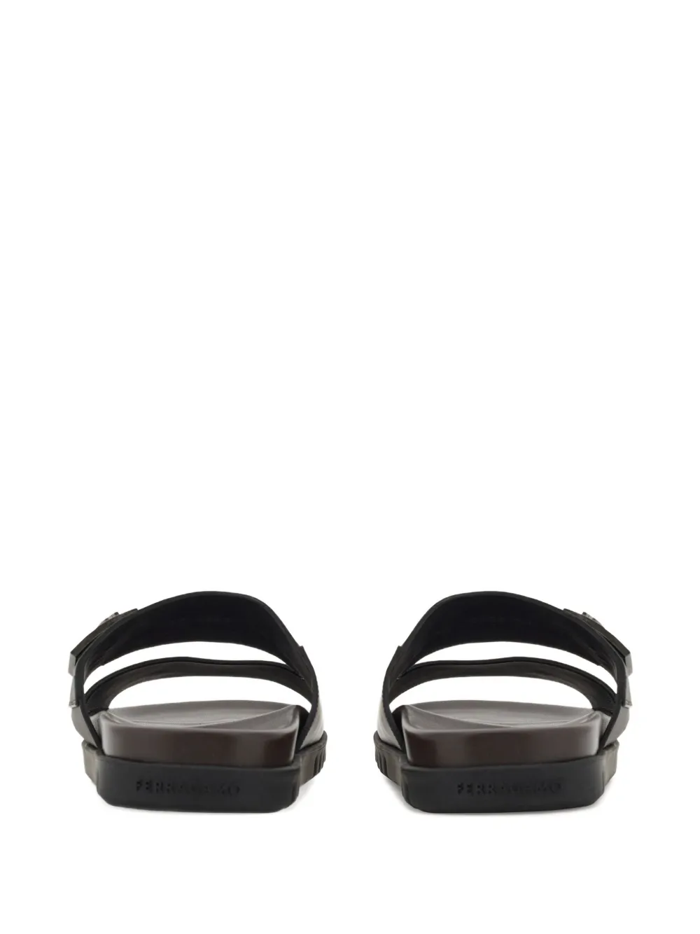 Ferragamo Hug-buckle Sandals In Black