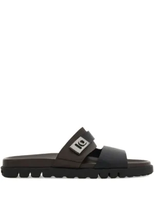 Ferragamo crossover-strap Cotton Sandals | Blue | FARFETCH