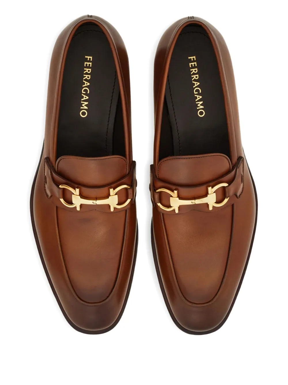 Ferragamo Loafers met Gancini-gesp Bruin