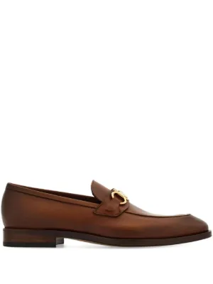 Gucci Jordaan Leather Loafers | Brown | FARFETCH