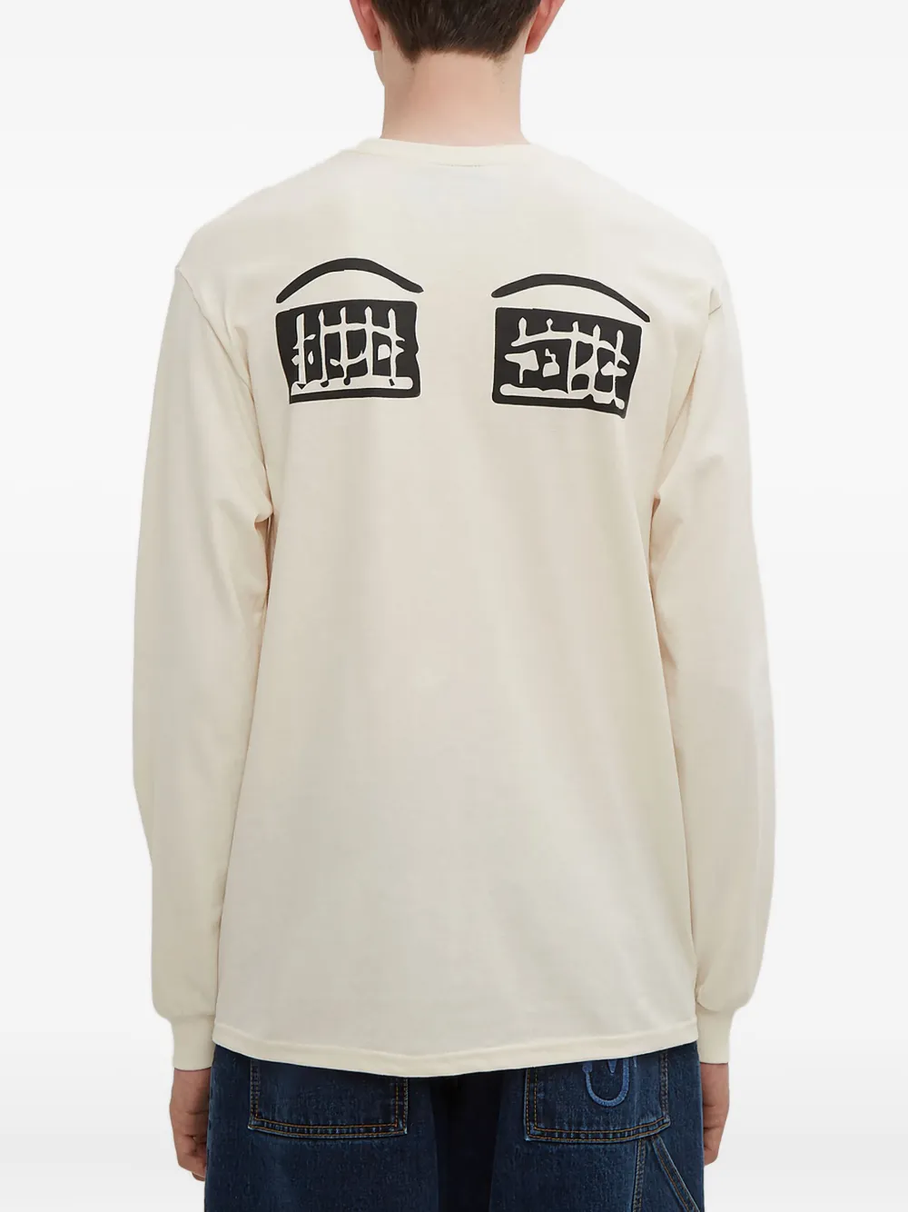 Joe Garvey Tie-dye Patch Long-sleeve T-shirt In Neutral