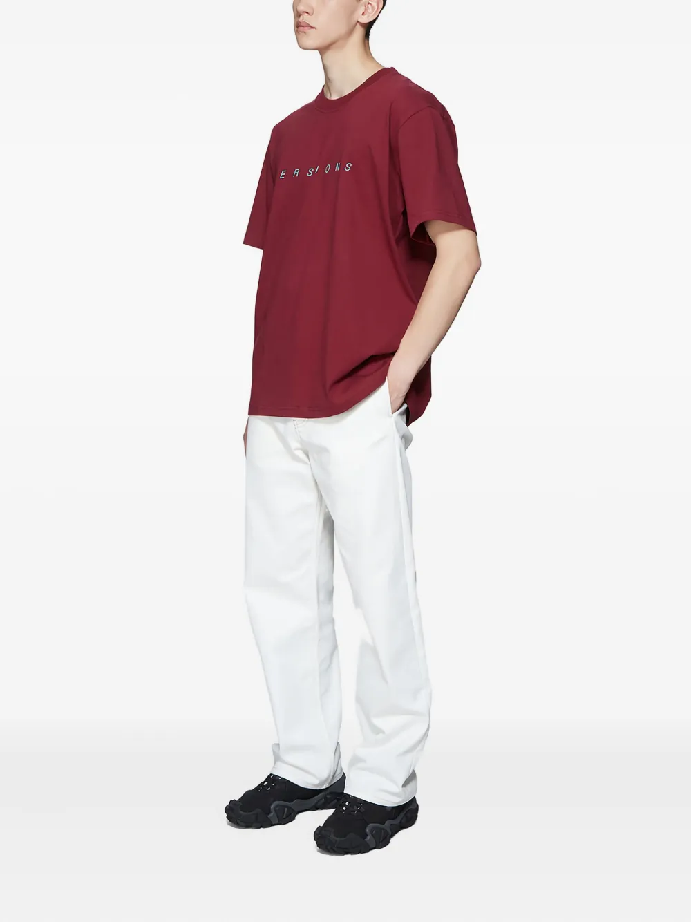 Hpnx Text-print T-shirt In Red