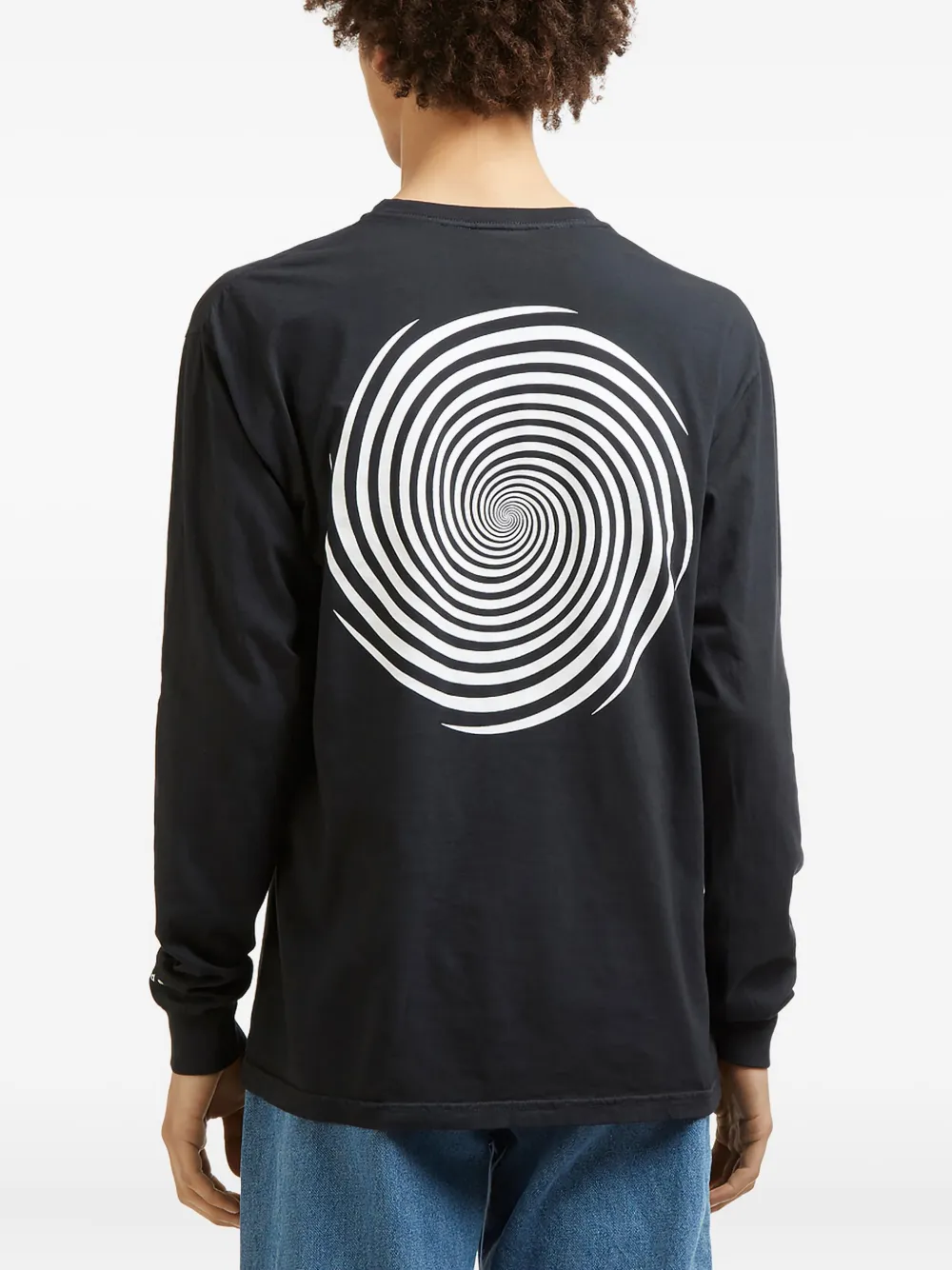 Silent Sound Spiral-print T-shirt In Black