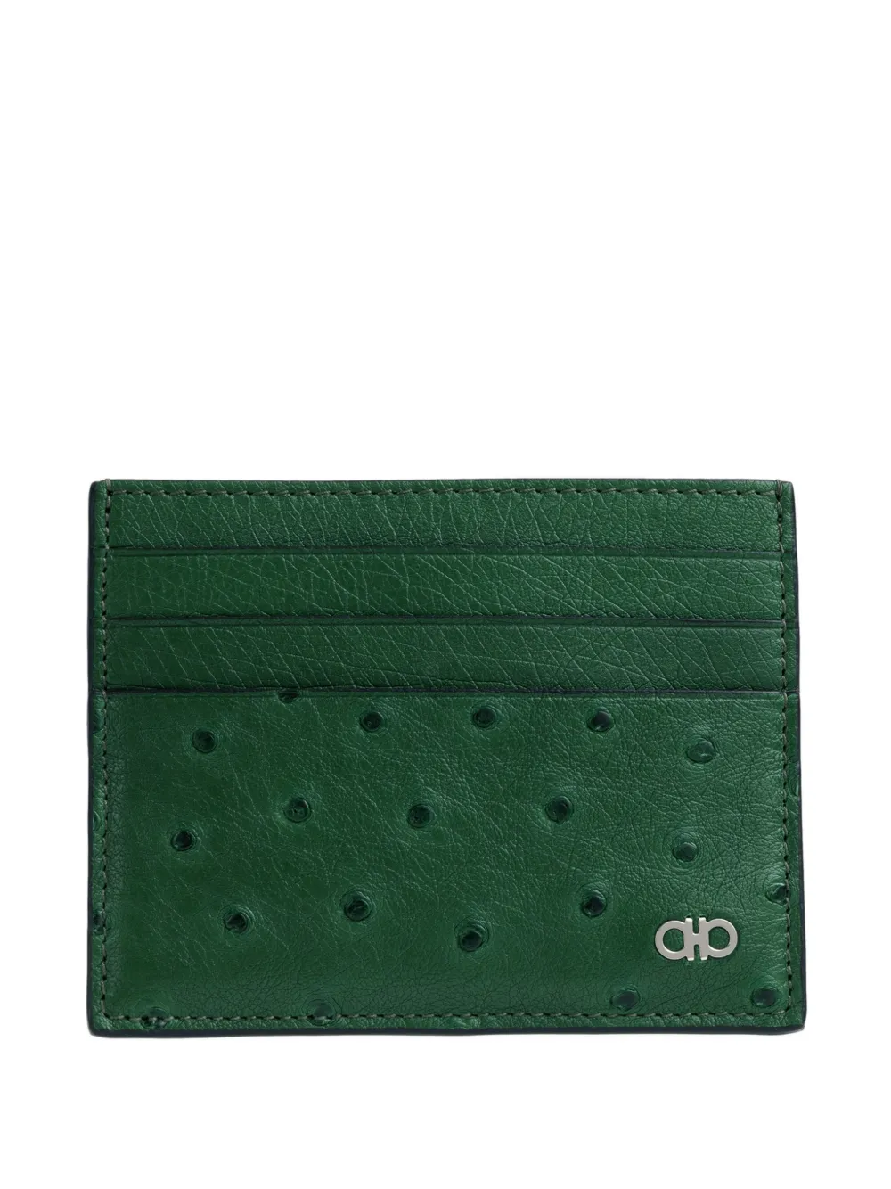 Ferragamo Gancini ostrich coin purse · One Size