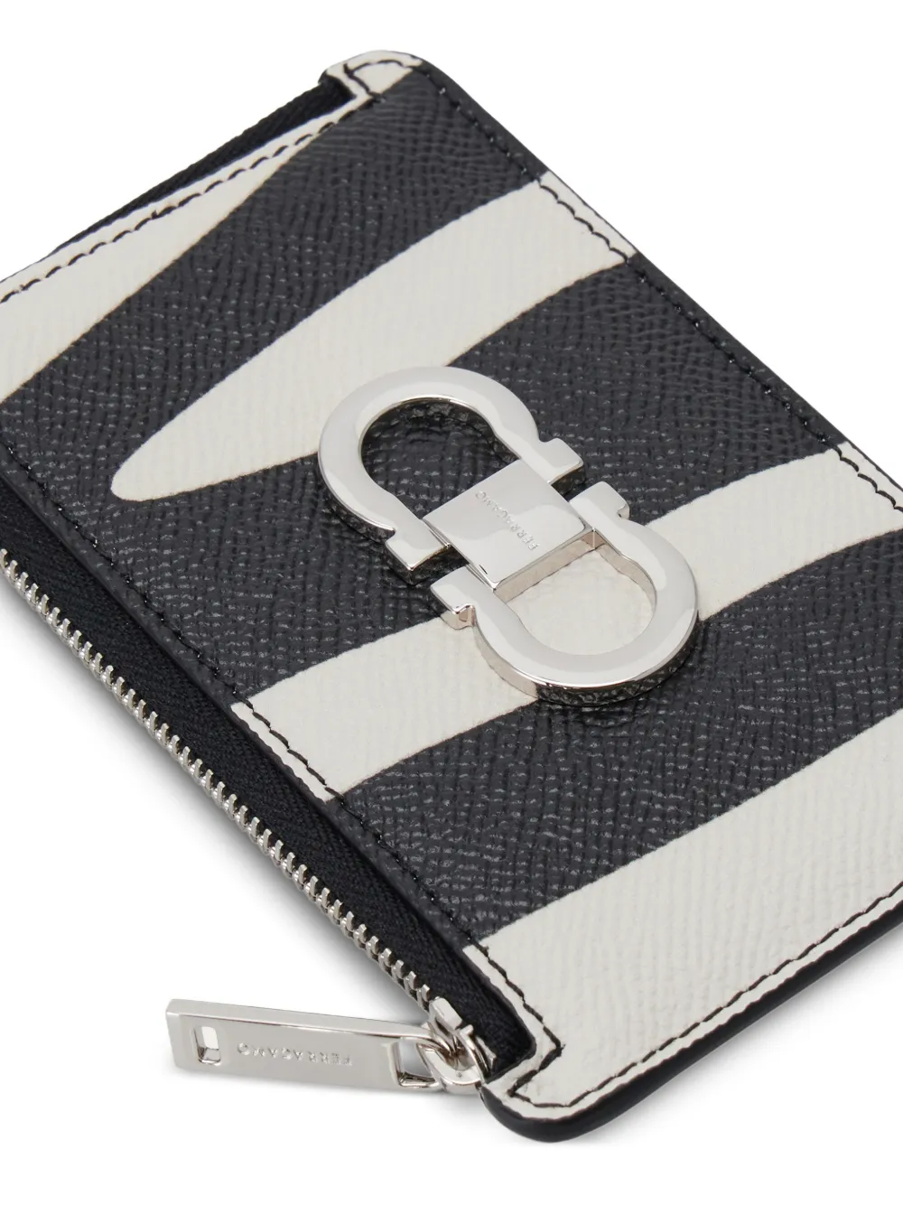Ferragamo Pasjeshouder met dieren-patroon Zwart