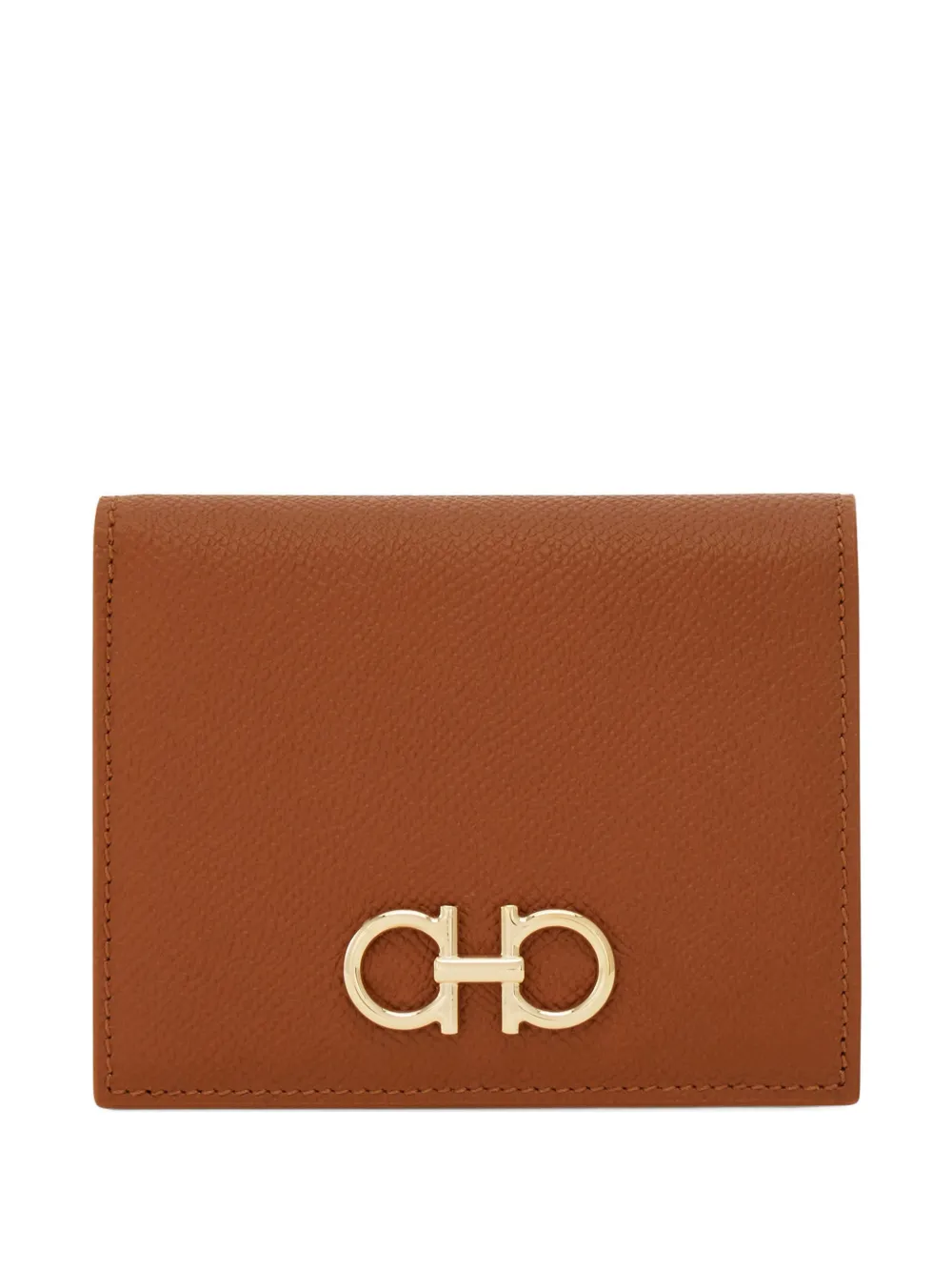Ferragamo Gancini Buckle Compact Wallet | Brown | Image 1