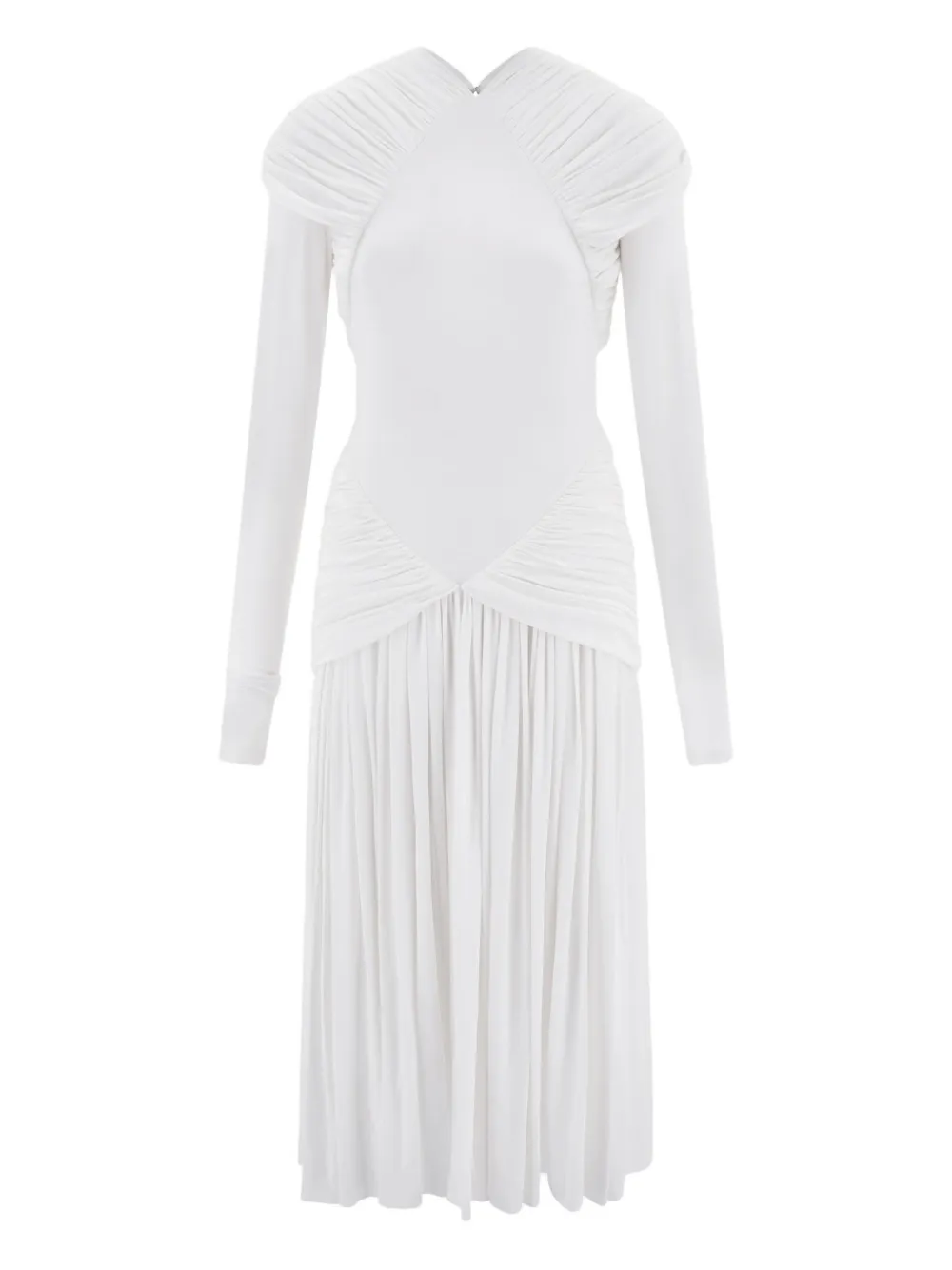 Ferragamo Abito con ruches - Bianco