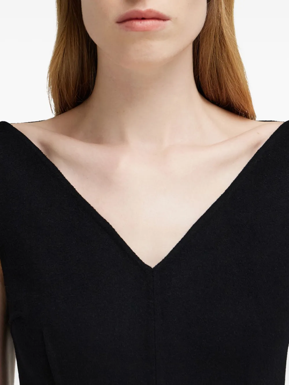 Ferragamo Mouwloze jurk met V-hals Zwart