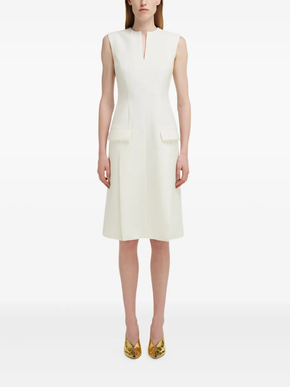 Ferragamo Geplooide mini-jurk - Wit