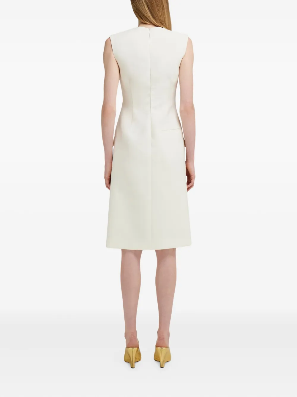 Ferragamo Geplooide mini-jurk Wit