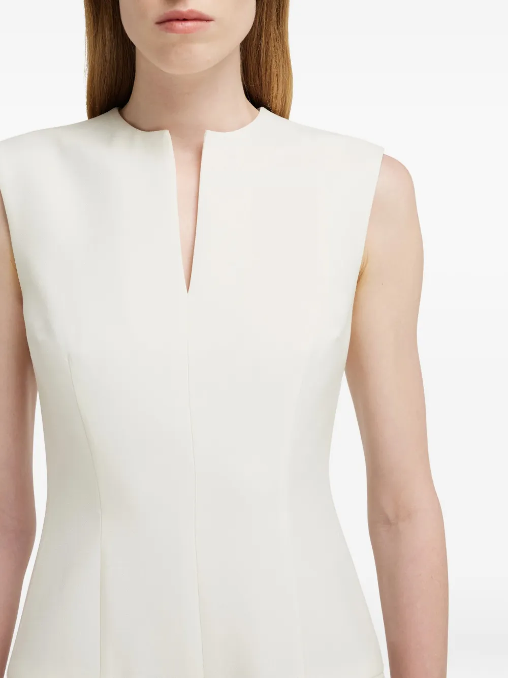 Ferragamo Geplooide mini-jurk Wit