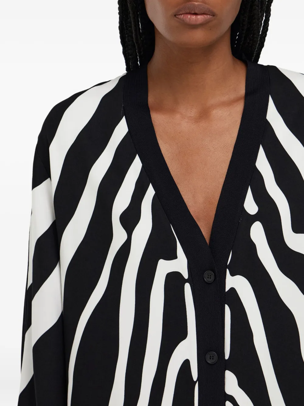 Ferragamo Vest met zebraprint Zwart