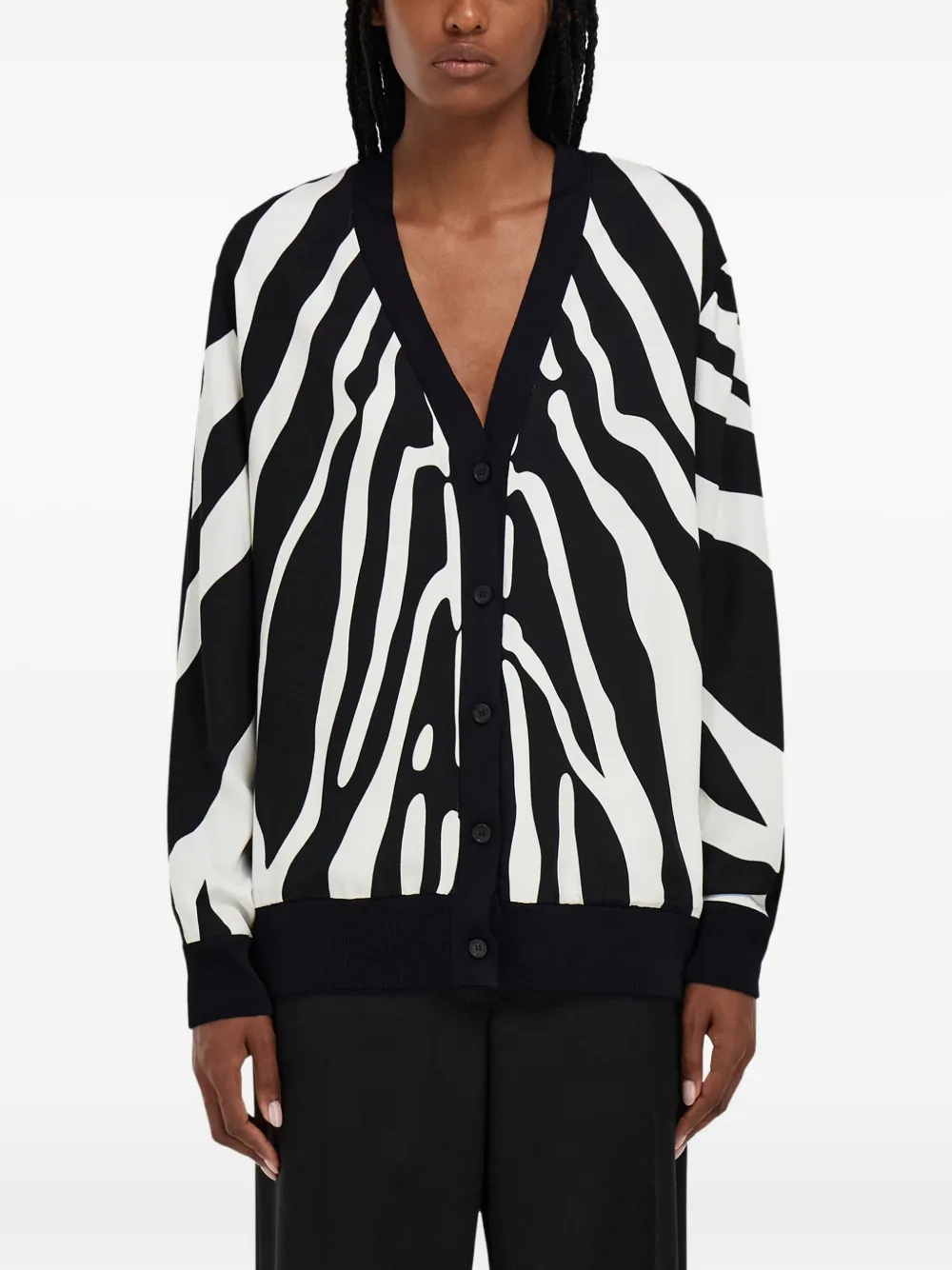 Ferragamo Vest met zebraprint Zwart