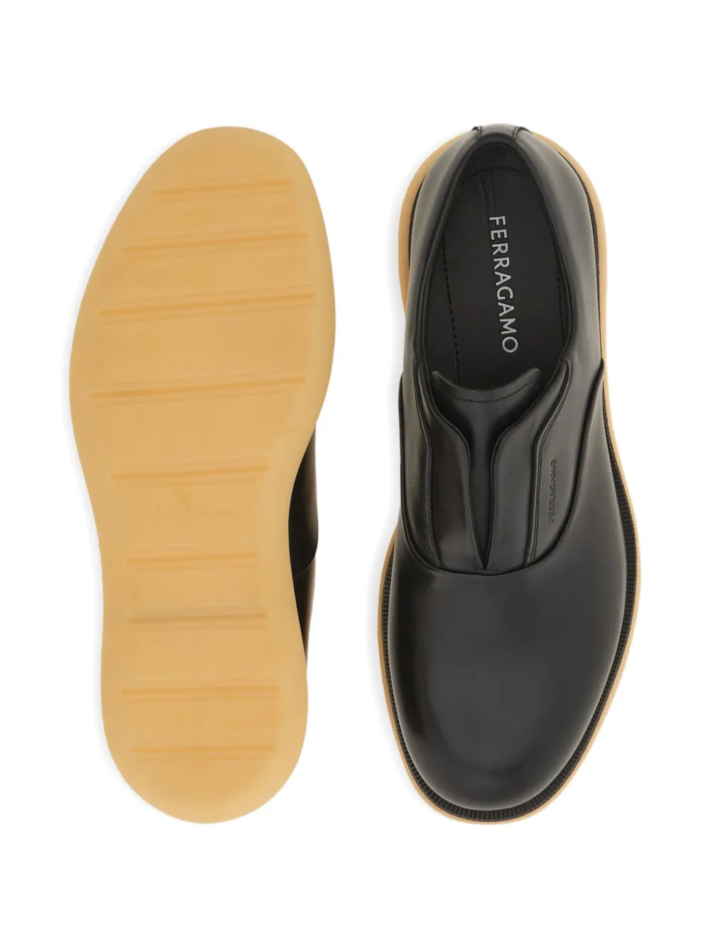 Ferragamo Derby schoenen met logo-reliëf Zwart