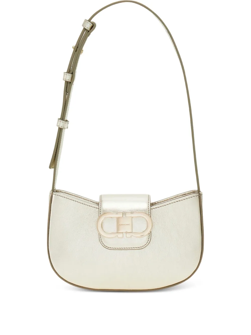 Ferragamo Bolsa Gancini com zíper | Dourado | Image 1