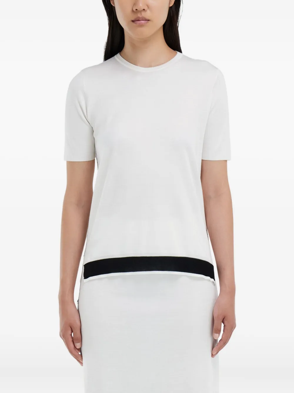  Ferragamo Knitted T-shirt - White 
