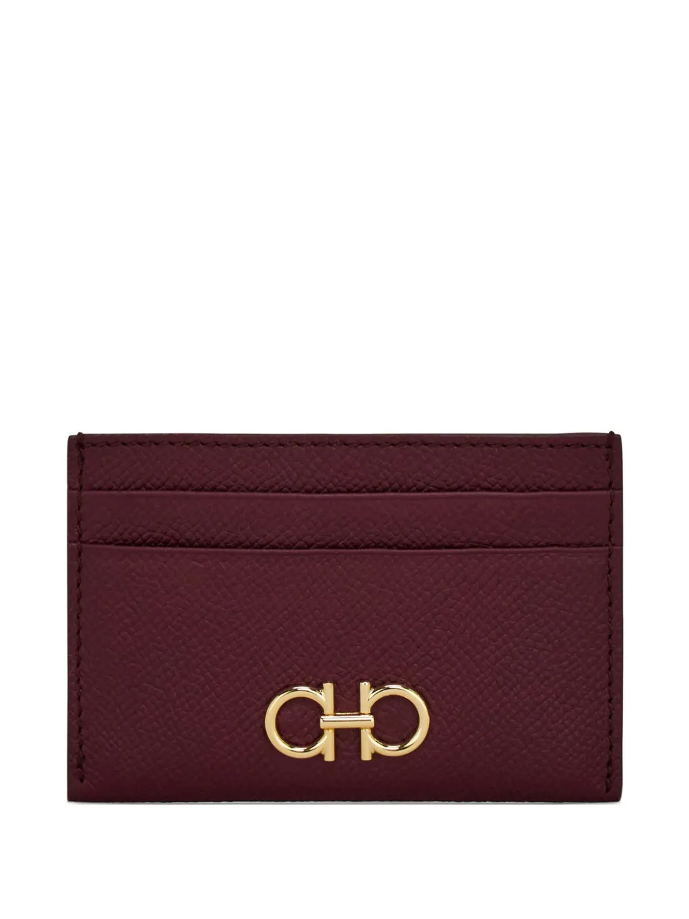 Ferragamo Gancini leather credit card holder - Rosso