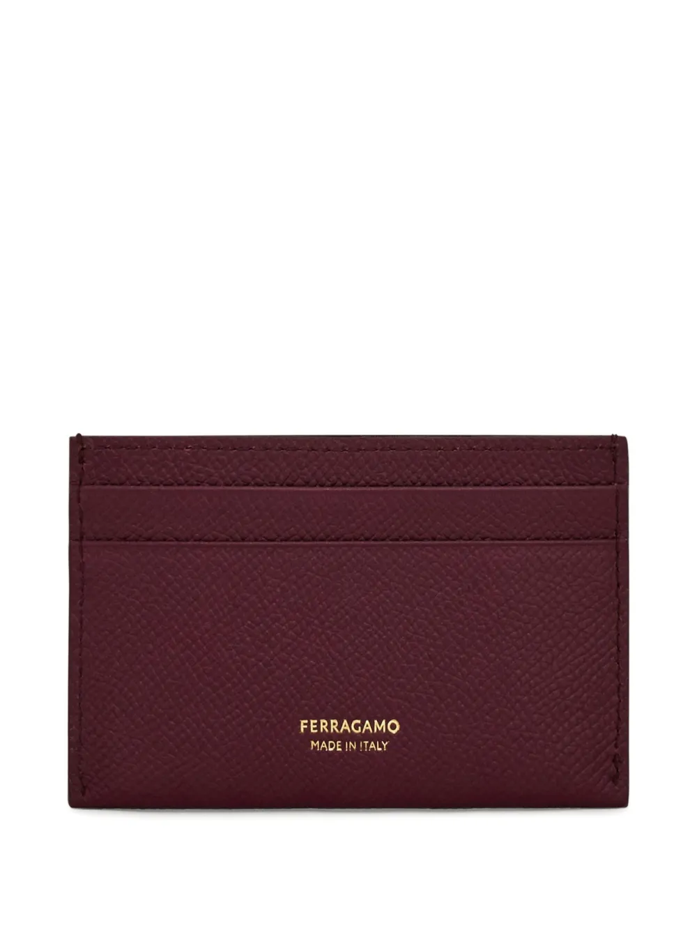Ferragamo Gancini leather credit card holder - Rood