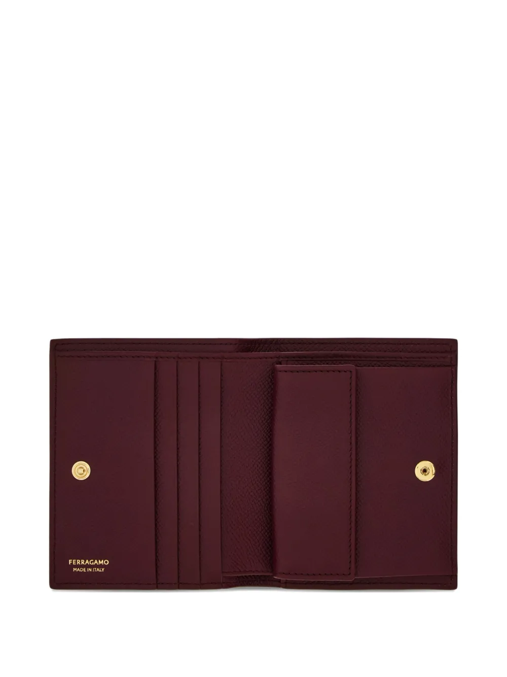Ferragamo Gancini Buckle Compact Wallet In Purple