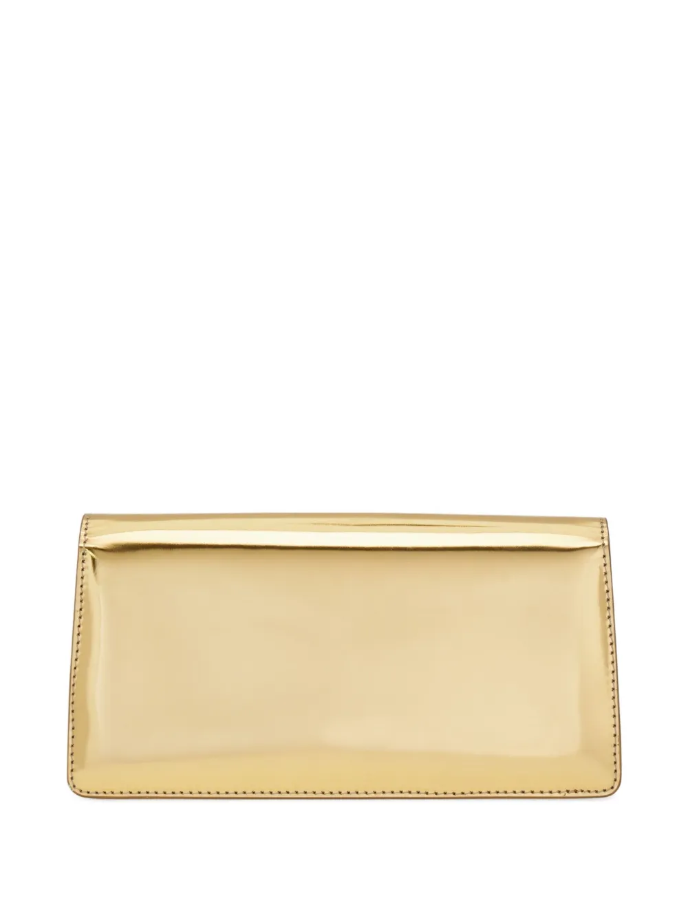 Ferragamo Clutch verfraaid met kristallen en kettinghengsel - Goud