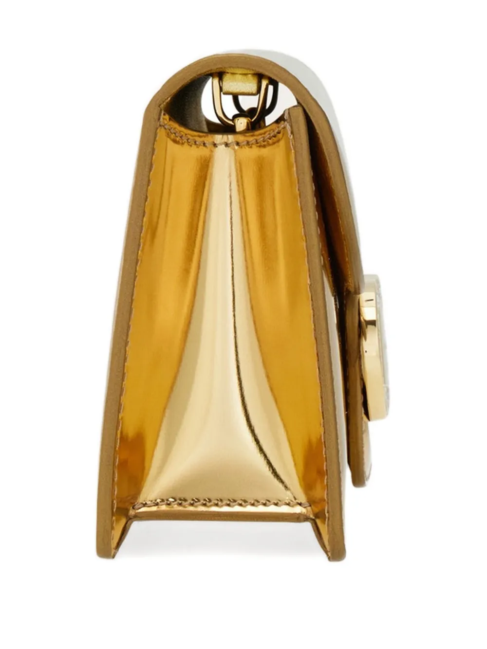 Ferragamo Crystal-embellished Chain-strap Clutch Bag In Gold