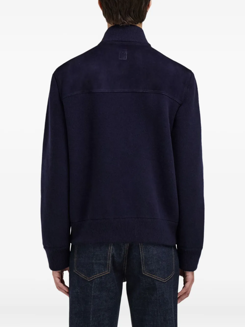 Ferragamo Bomberjack met rits Blauw