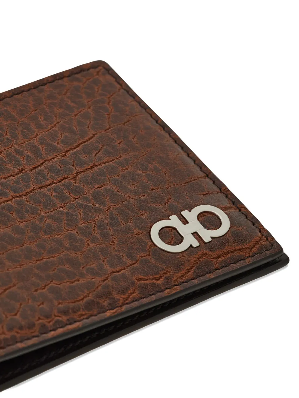 Ferragamo Leren portemonnee Bruin