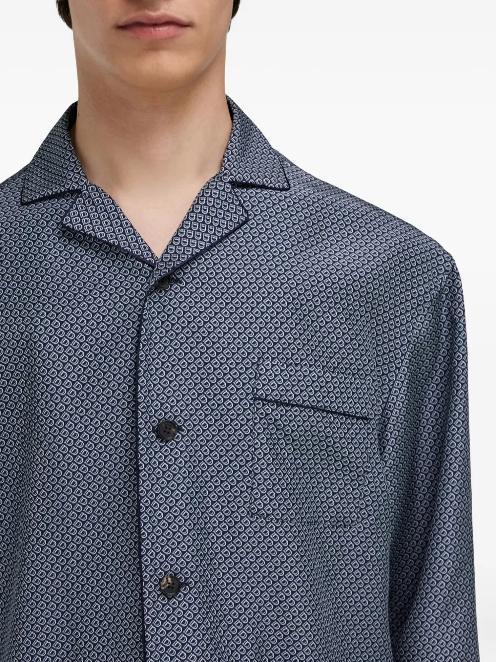 Ferragamo Overhemd met patroon Blauw