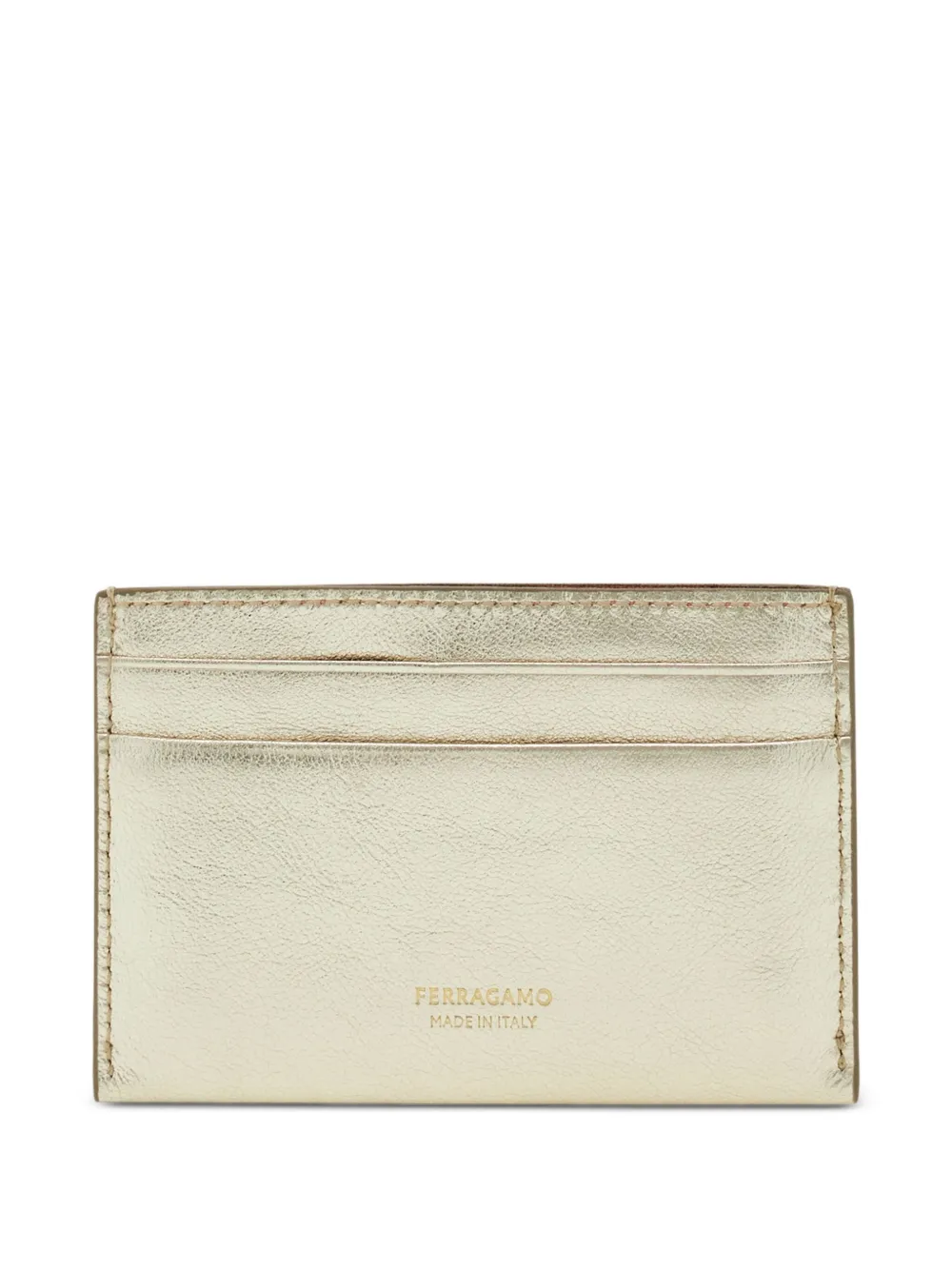 Ferragamo Gancini Leathercredit card holder - Goud