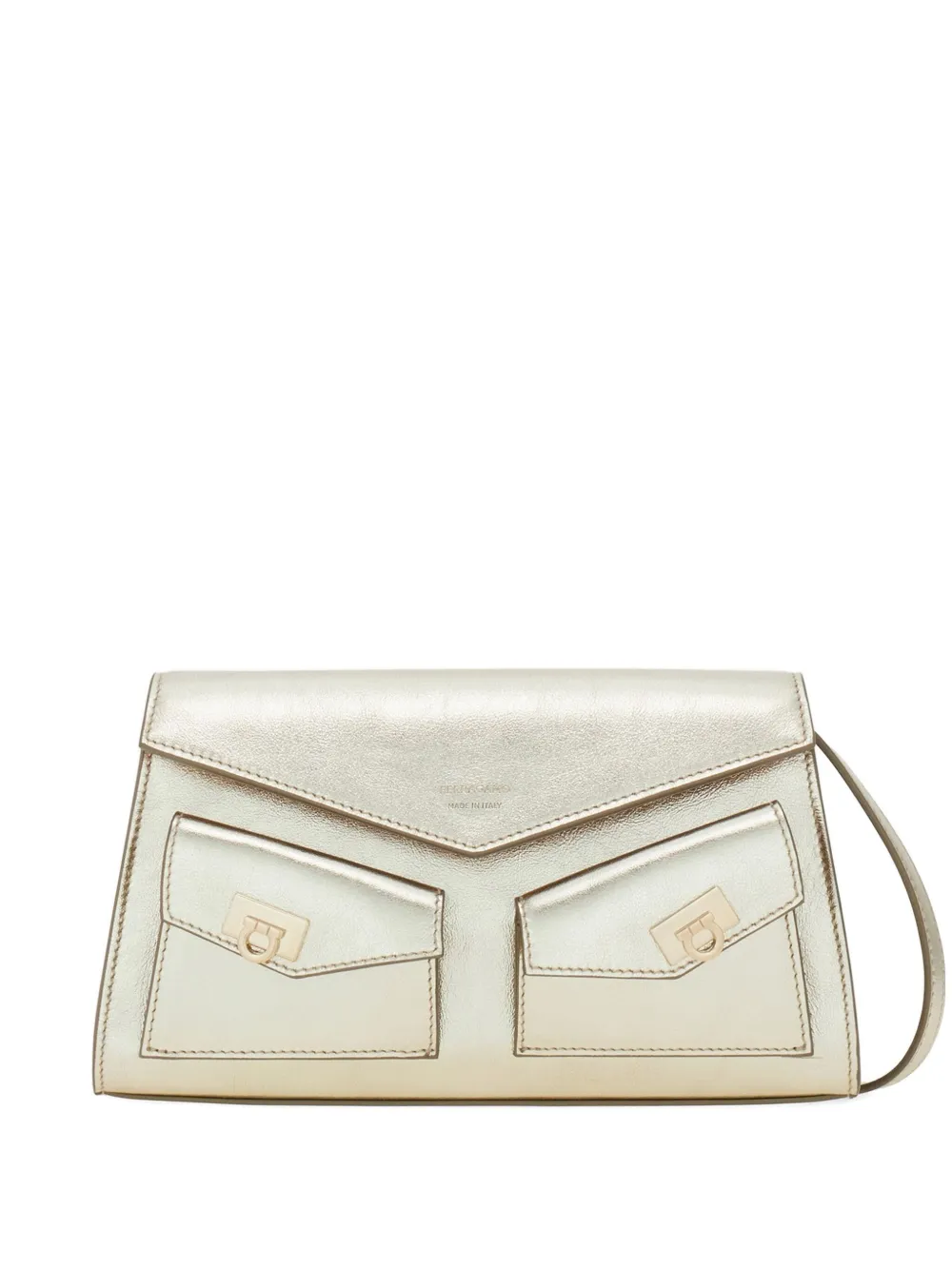 Ferragamo Mini Multi-pocket Clutch Bag In Gold