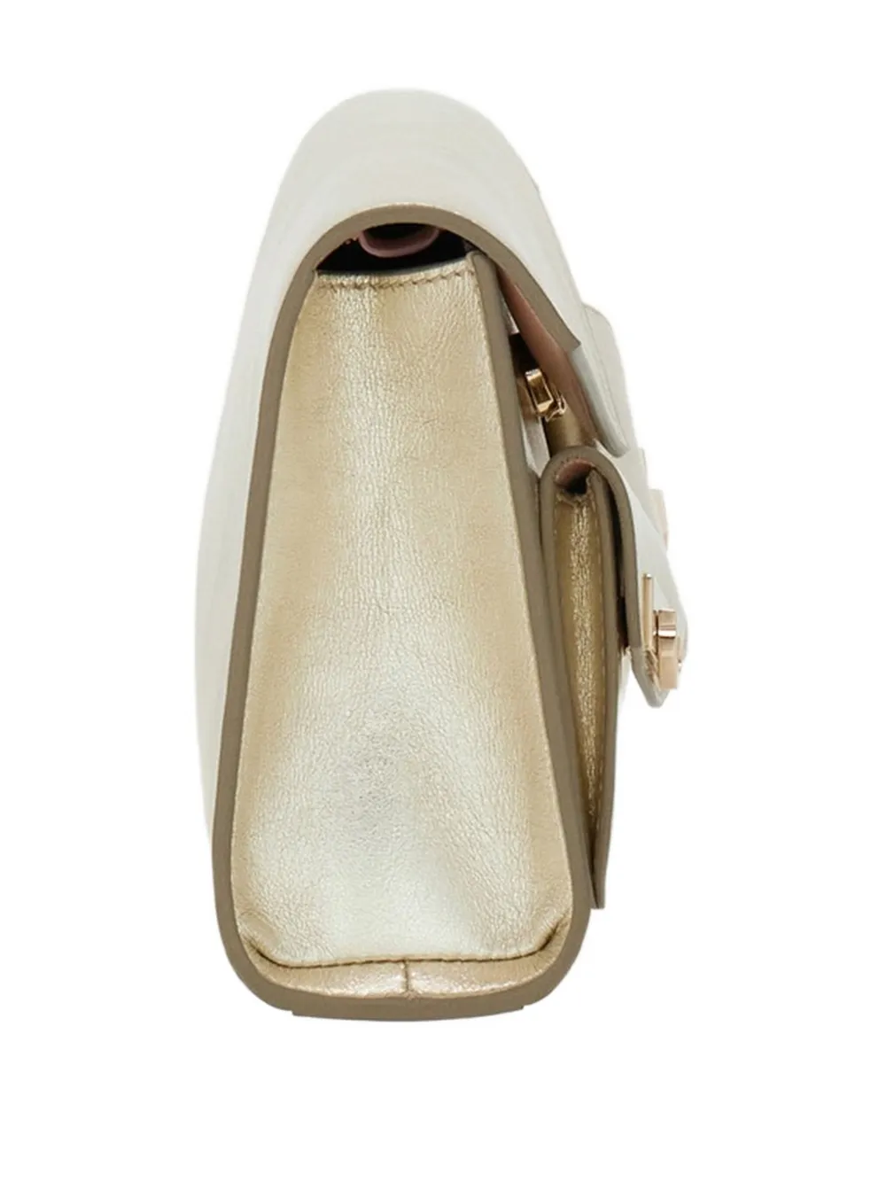 Ferragamo Mini Multi-pocket Clutch Bag In Metallic
