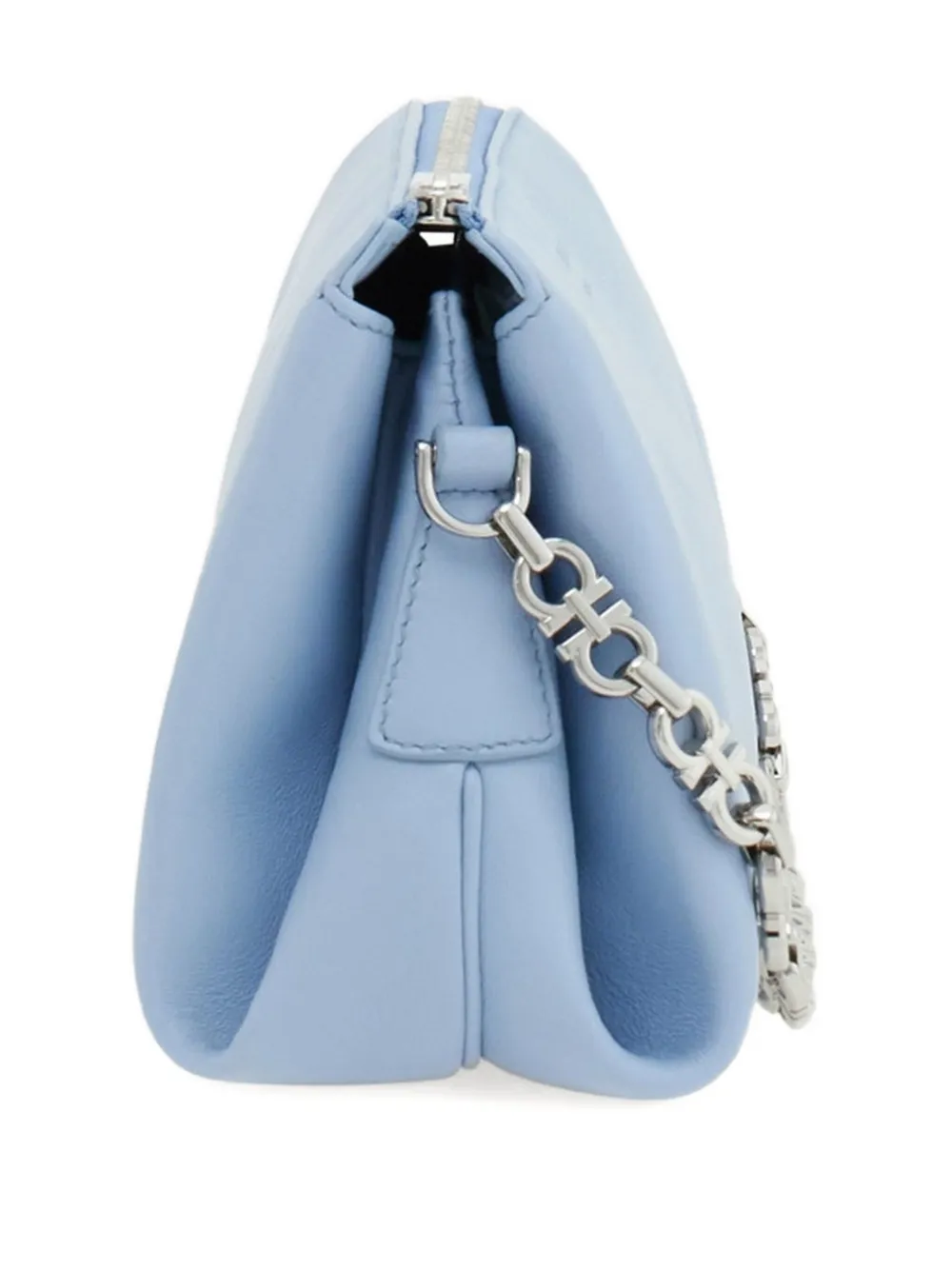 Ferragamo Mini-clutch met kettingband en logodetail Blauw