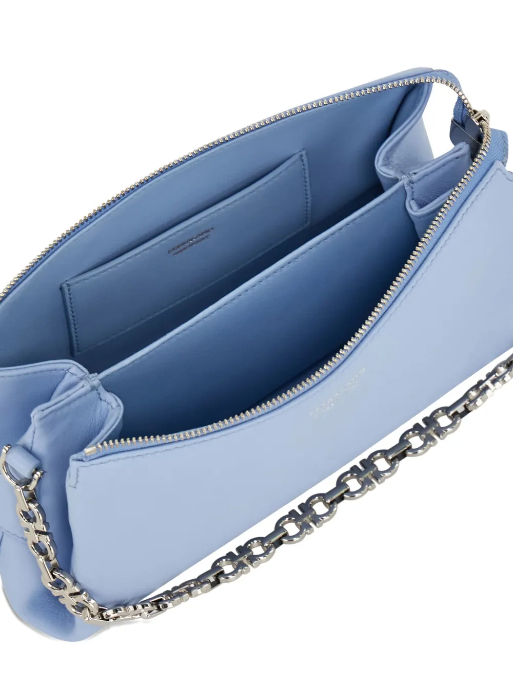 Ferragamo Mini-clutch met kettingband en logodetail Blauw