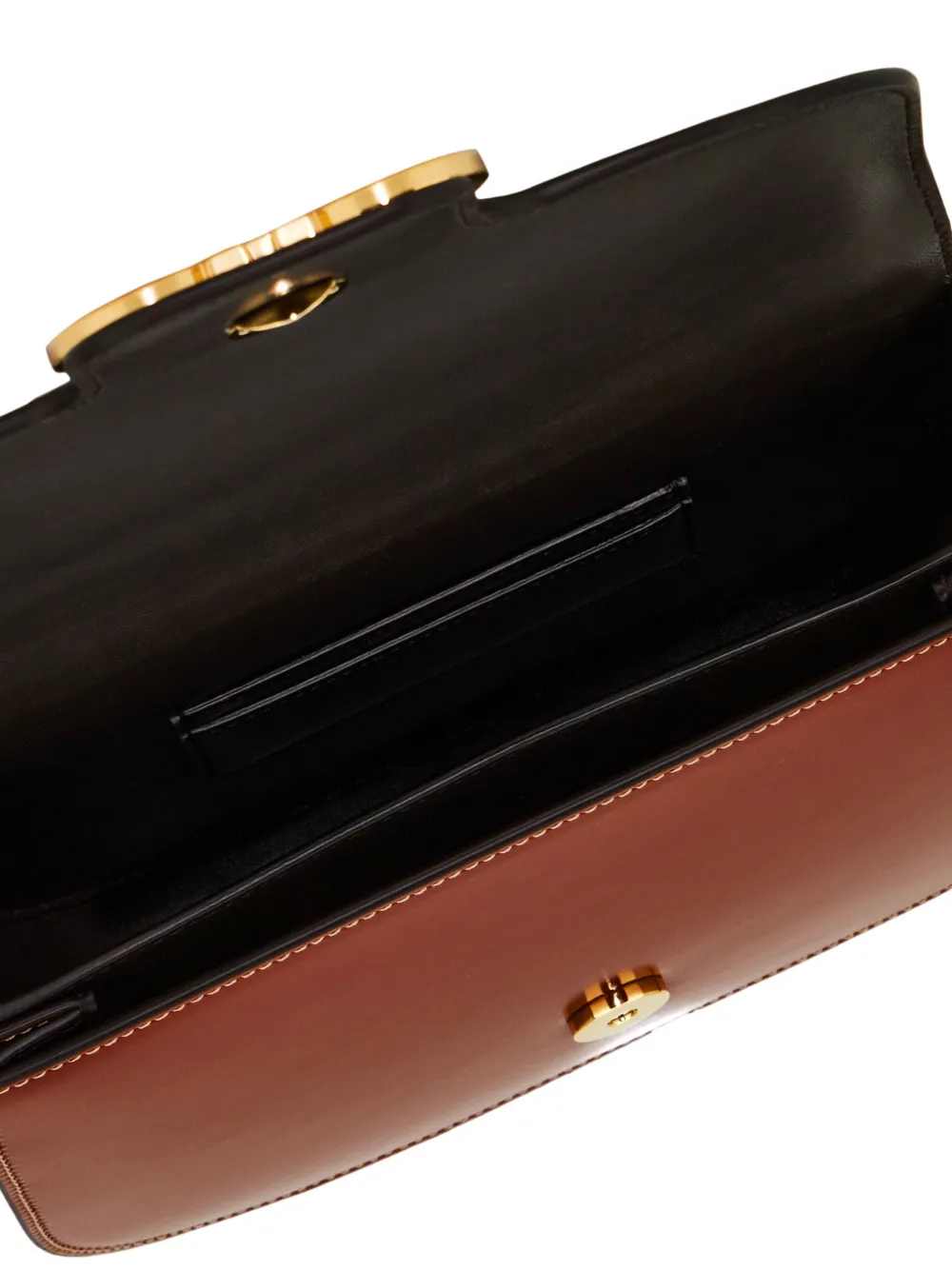 Ferragamo Double Gancini North-south Crossbody Bag In Brown