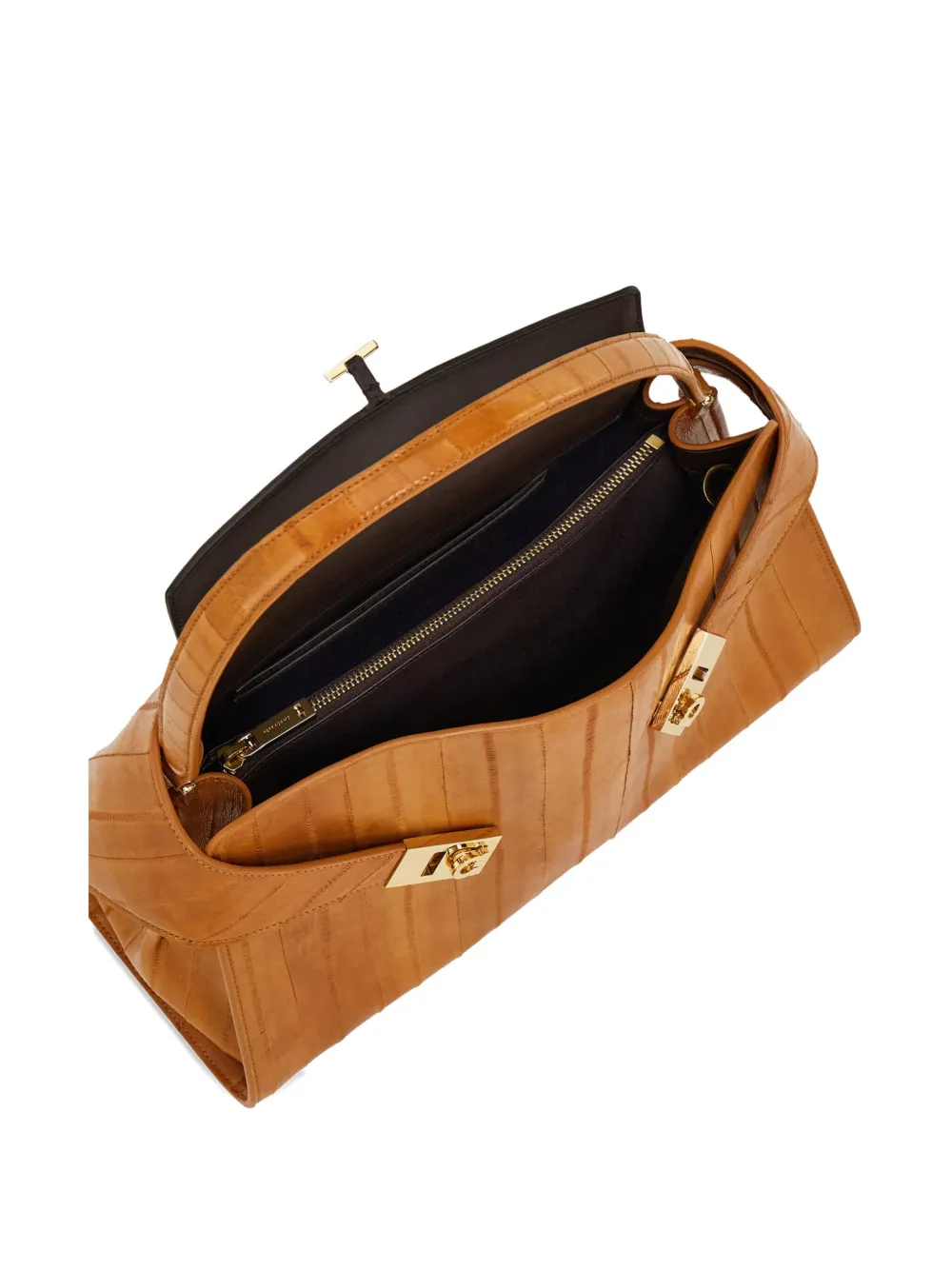 Ferragamo Hug medium schoudertas met handgreep Bruin