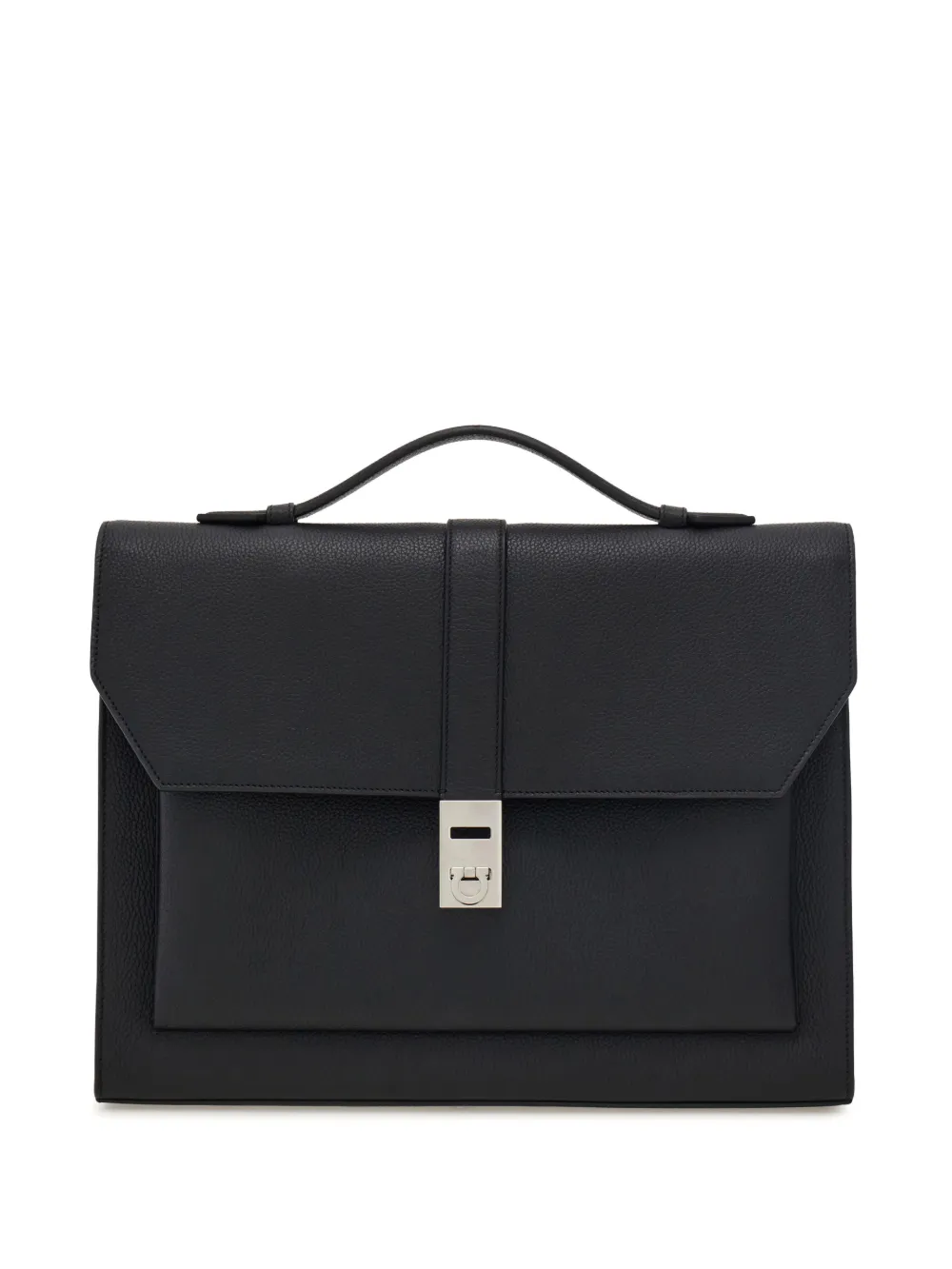 Ferragamo clasp textured Hug briefcase | Black | Image 1