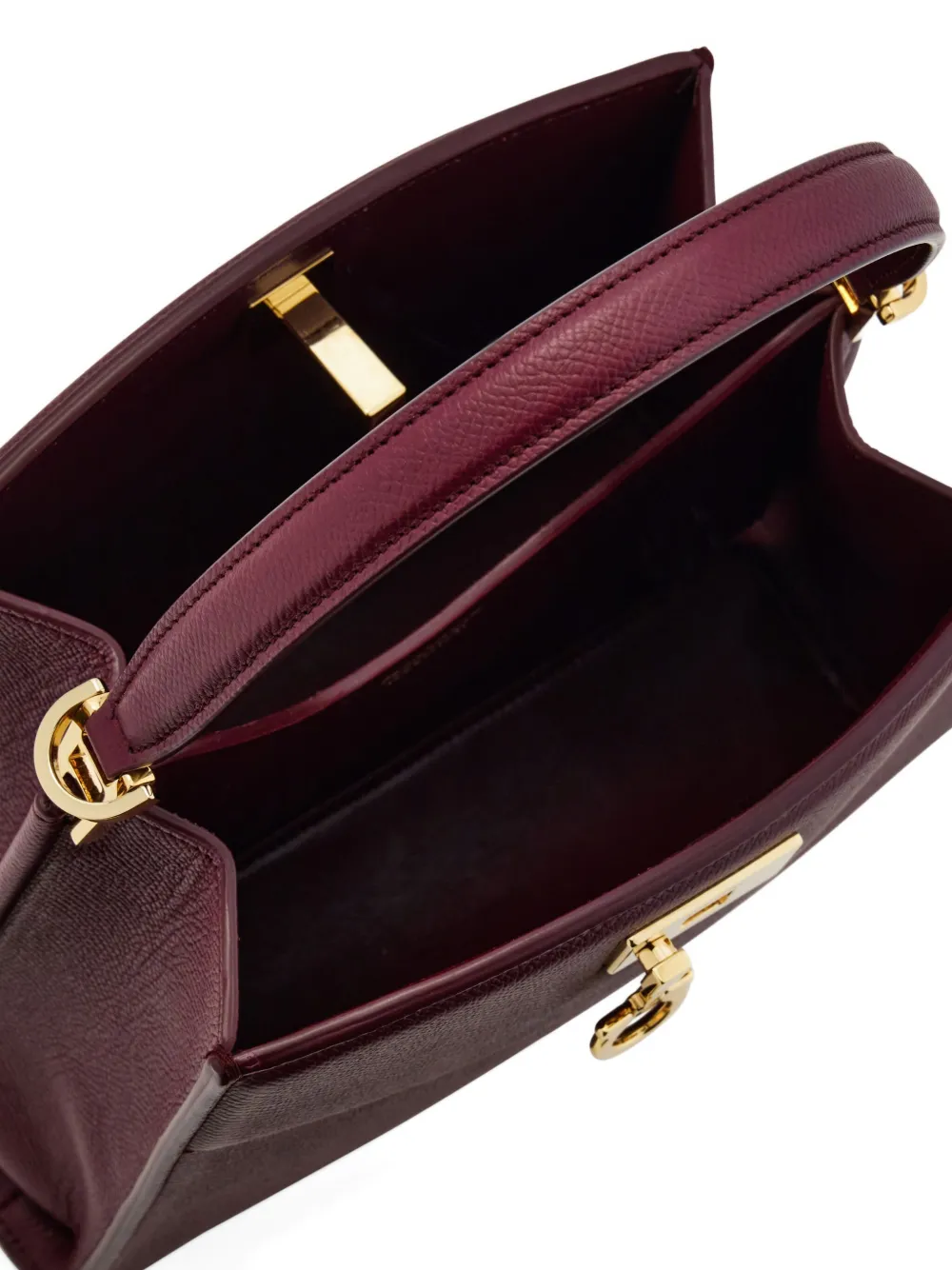 Ferragamo Studio Box Top-handle Satchel Bag In Red