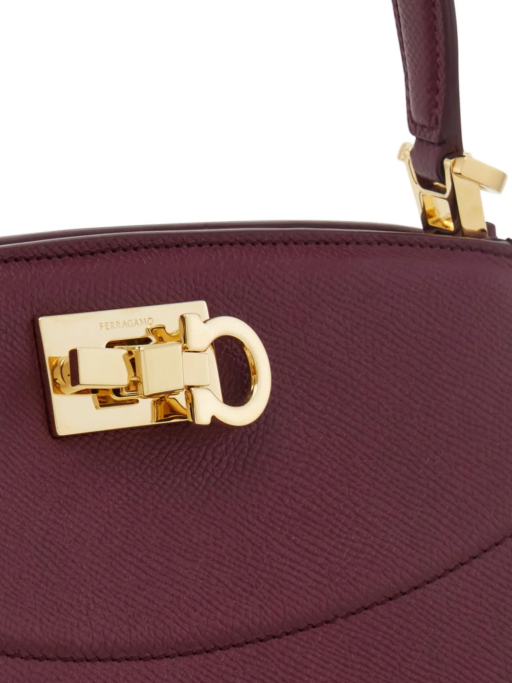 Ferragamo Studio Box Top-handle Satchel Bag In Red