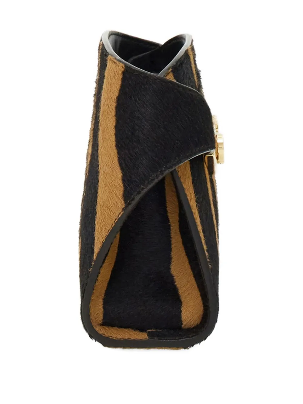 Ferragamo Hug kleine crossbodytas met zebraprint Zwart