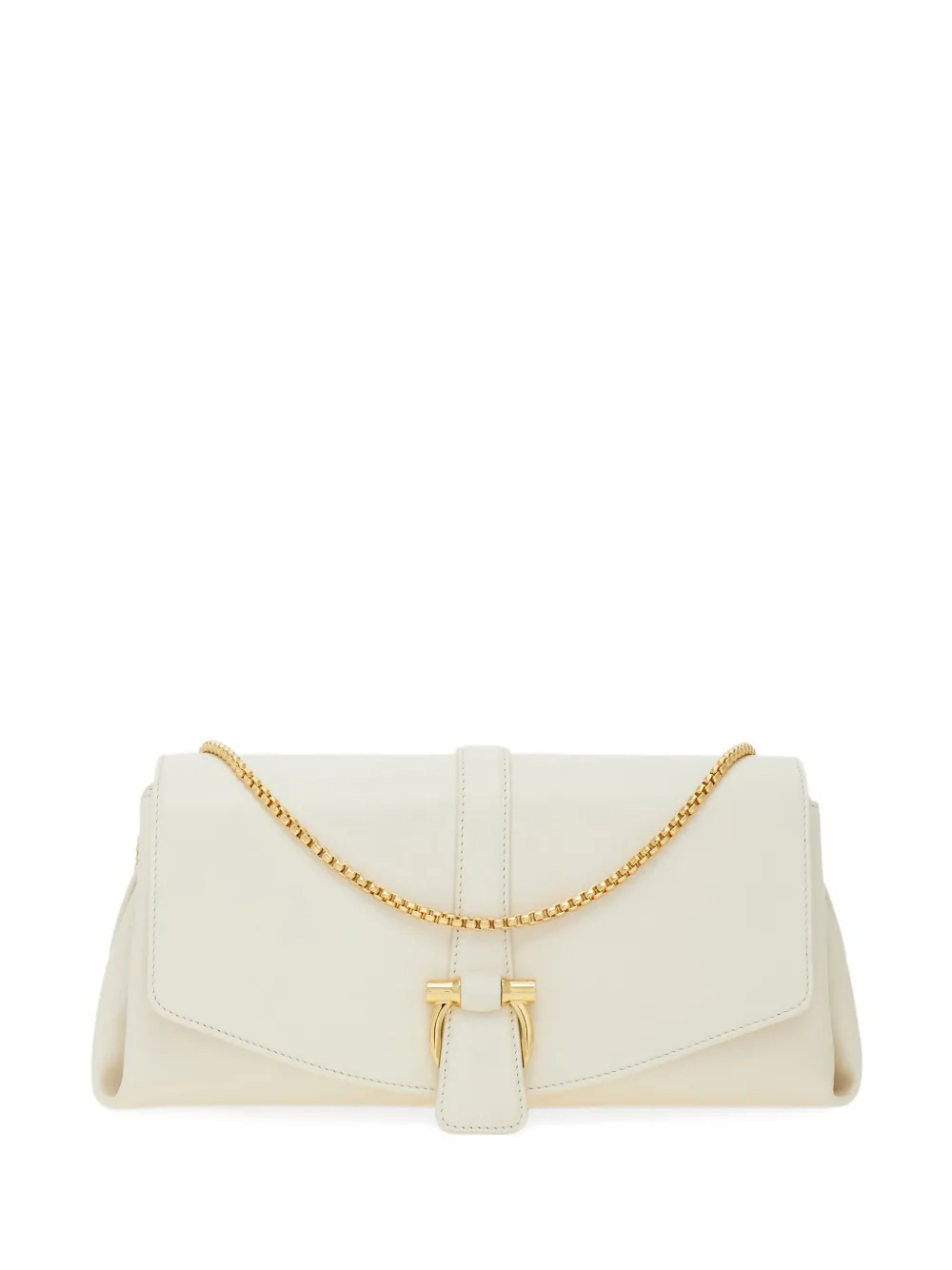 Ferragamo Small Gancini-detail Cross Body Bag In White